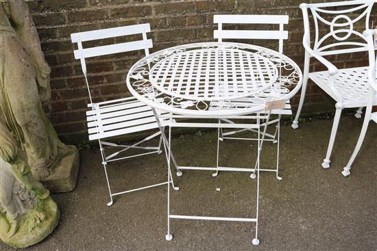 2 metal garden chairs